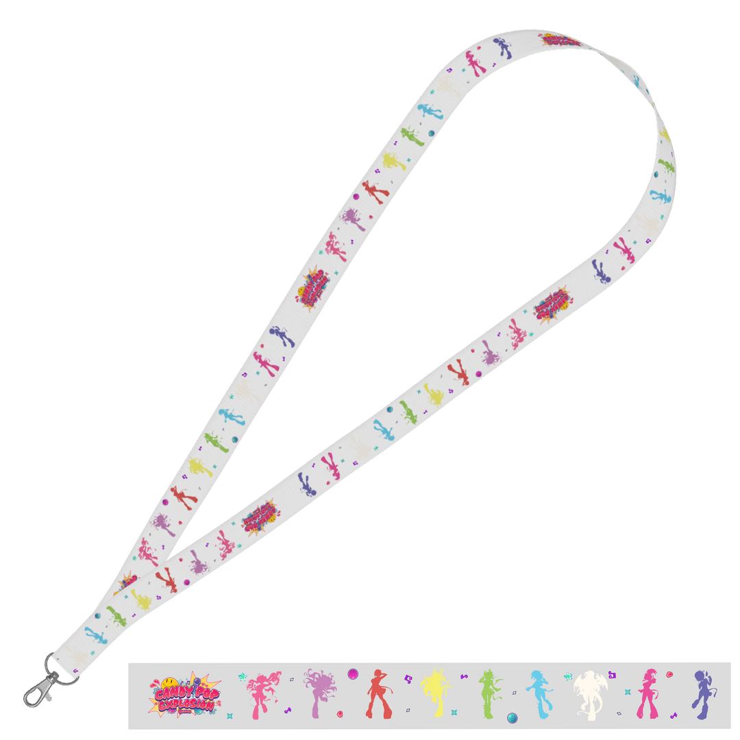 White Candy Pop Explosion Lanyard